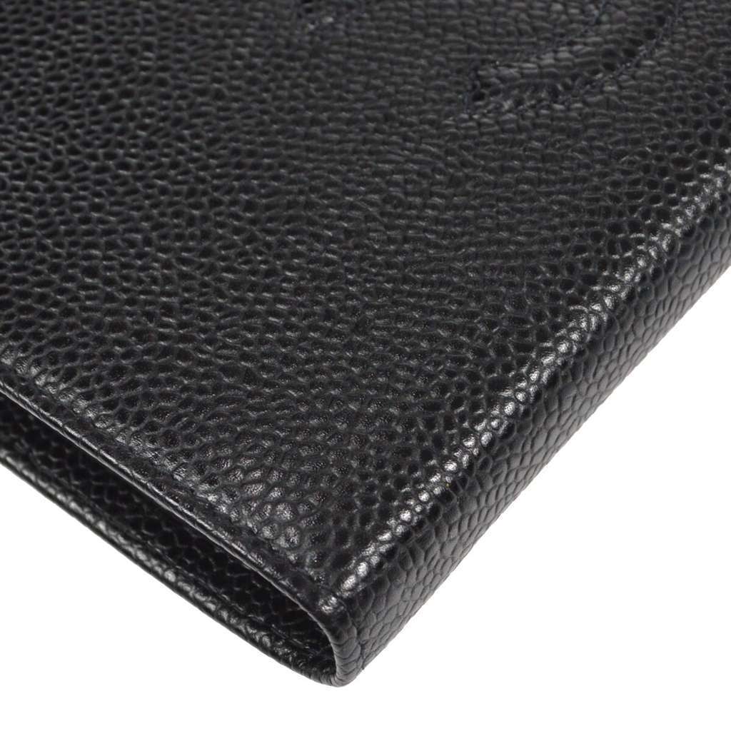 Chanel Timeless CC French Wallet Black Leather Good condition - Box View