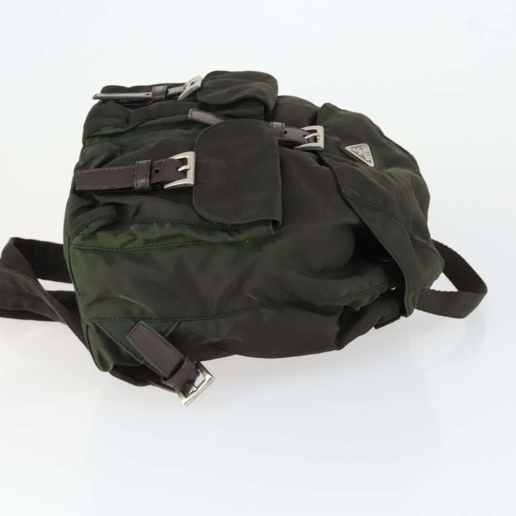 Prada Sac à dos Re-nylon Khaki Fair condition - Inside View