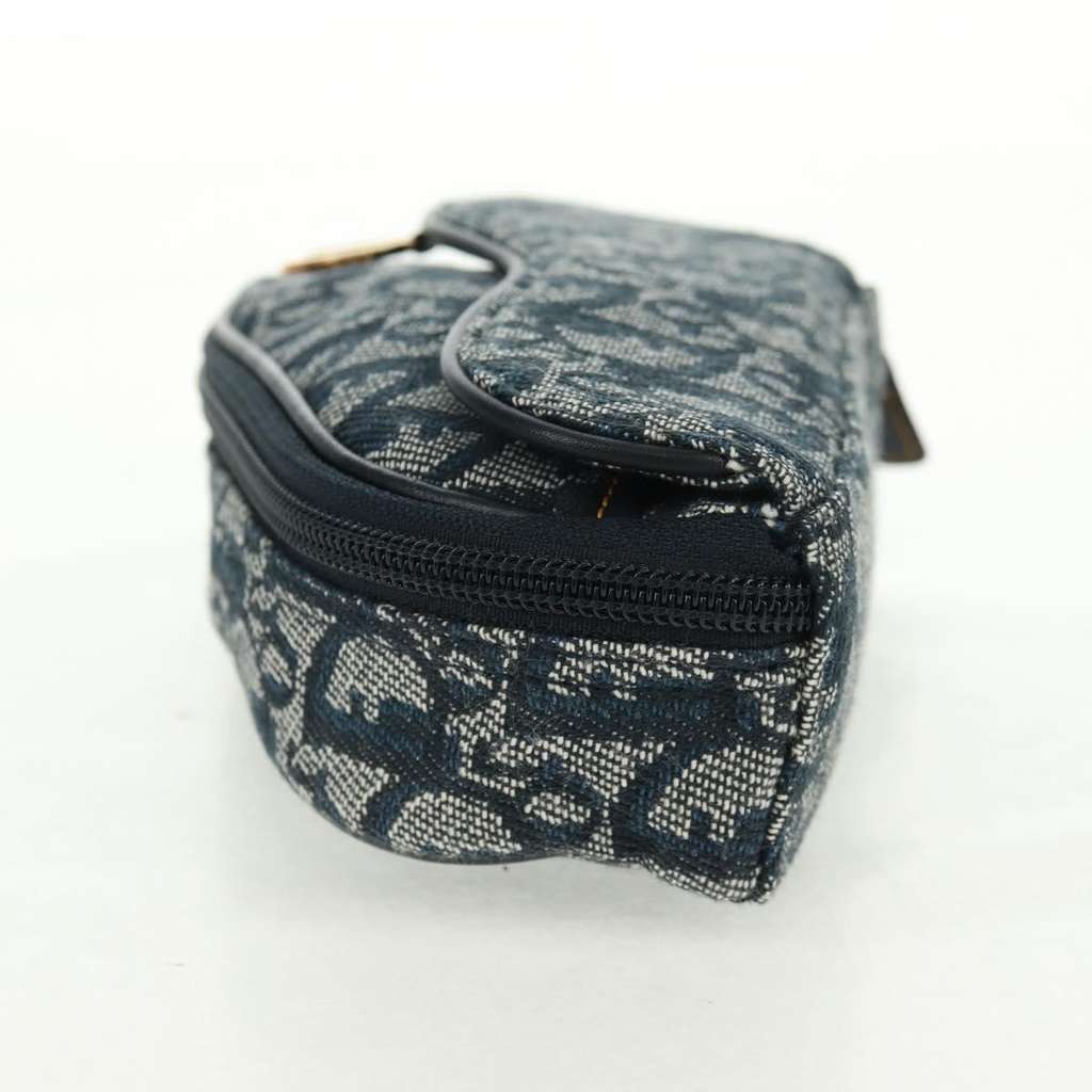 Christian Dior Vintage Saddle Coin Purse Navy Canvas Good condition - Model View