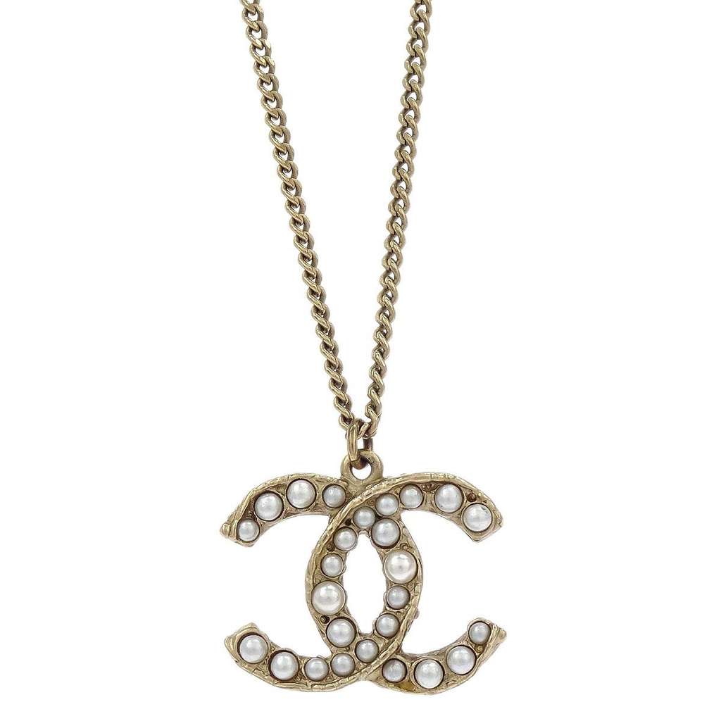 Chanel CC Necklace Gold Metal Good condition - Back View