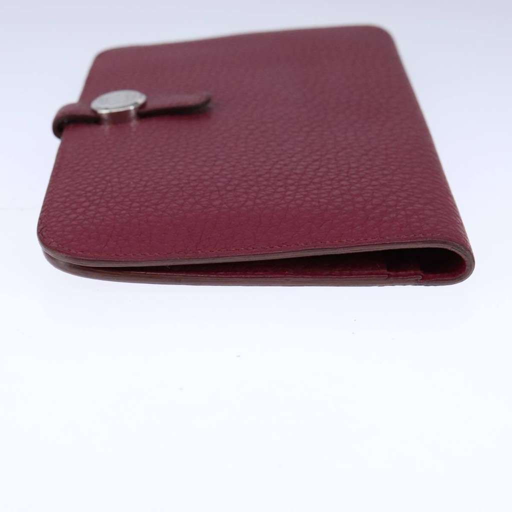 Hermès Dogon Duo Combined Wallet Red Leather Good condition - Model View