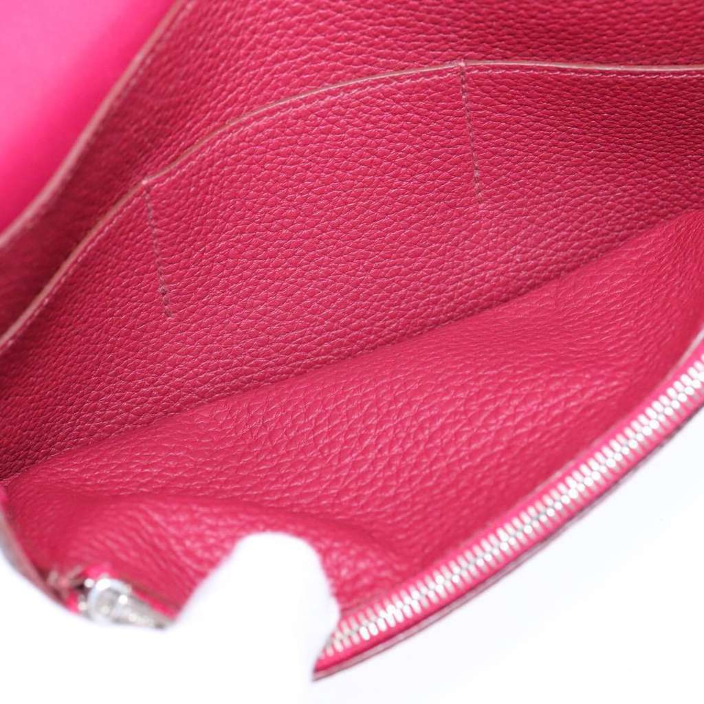 Hermès Dogon Duo Combined Wallet Red Leather Good condition - Box View