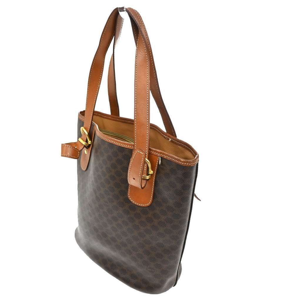 Celine Vintage Macadam Tote bag Brown Canvas Good condition - Model View