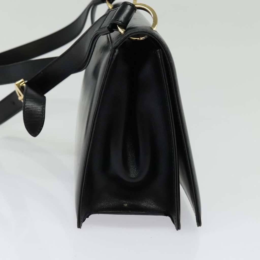 Salvatore Ferragamo Gancini Shoulder Bag Black Leather Good condition - Inside View