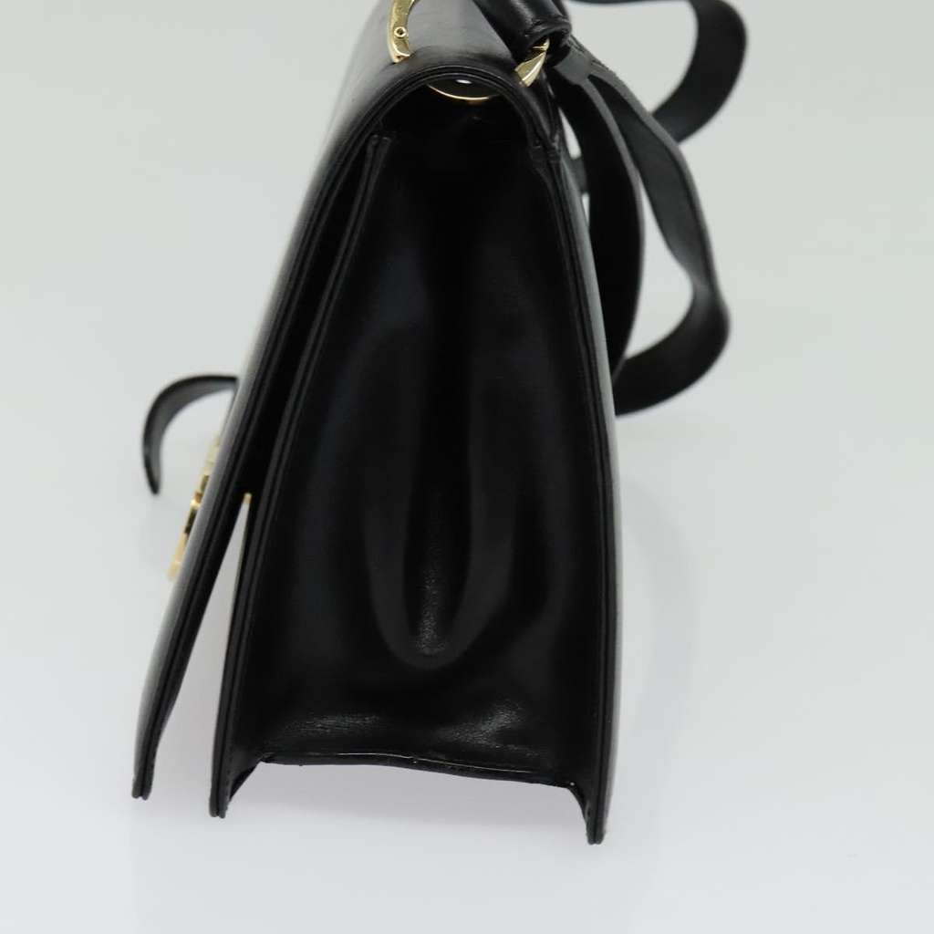 Salvatore Ferragamo Gancini Shoulder Bag Black Leather Good condition - Model View