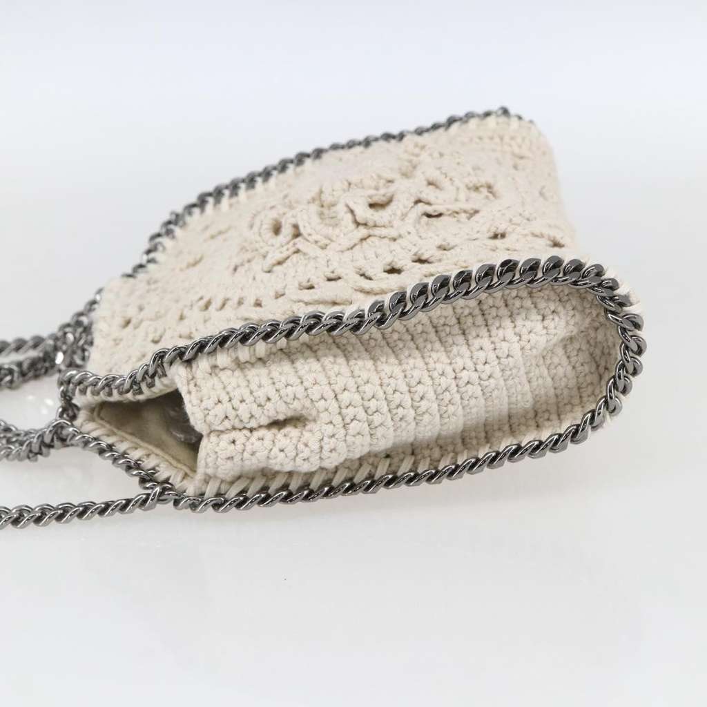 Stella Mccartney Falabella Fold Over Crossbody Bag Beige Canvas Good condition - Inside View
