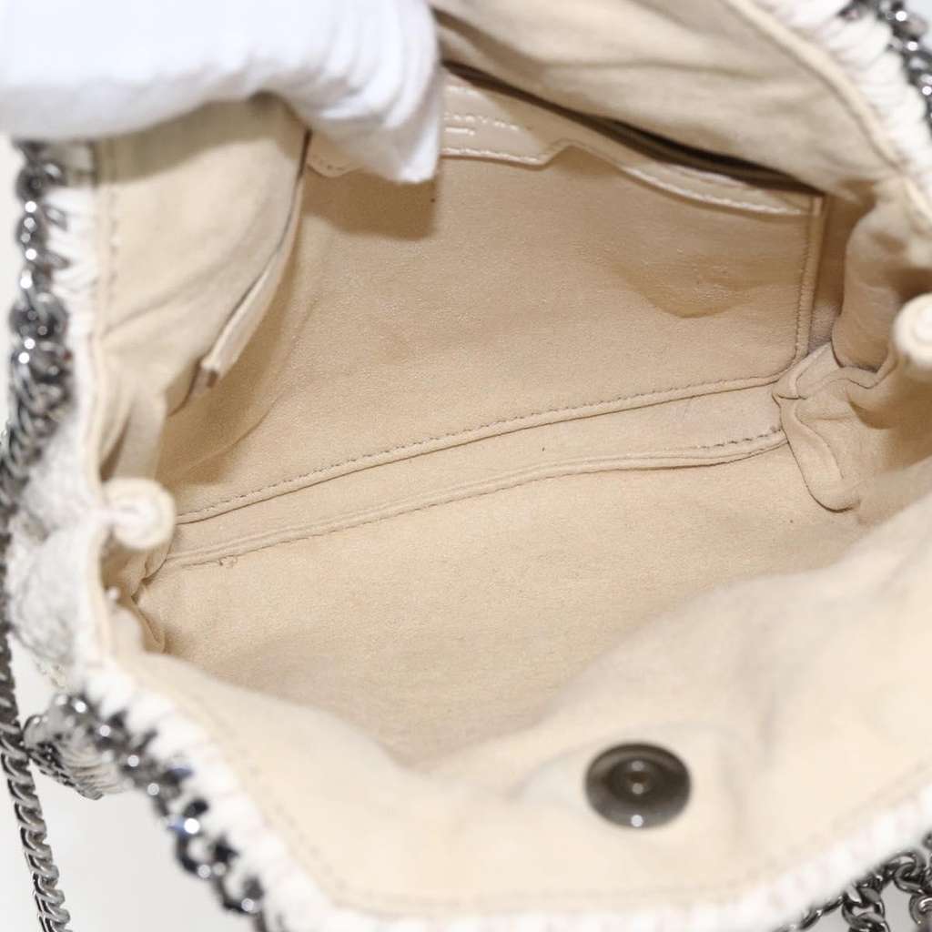 Stella Mccartney Falabella Fold Over Crossbody Bag Beige Canvas Good condition - Box View