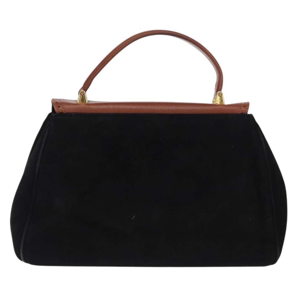 Salvatore Ferragamo Vintage Handbag Black Suede Fair condition - Back View