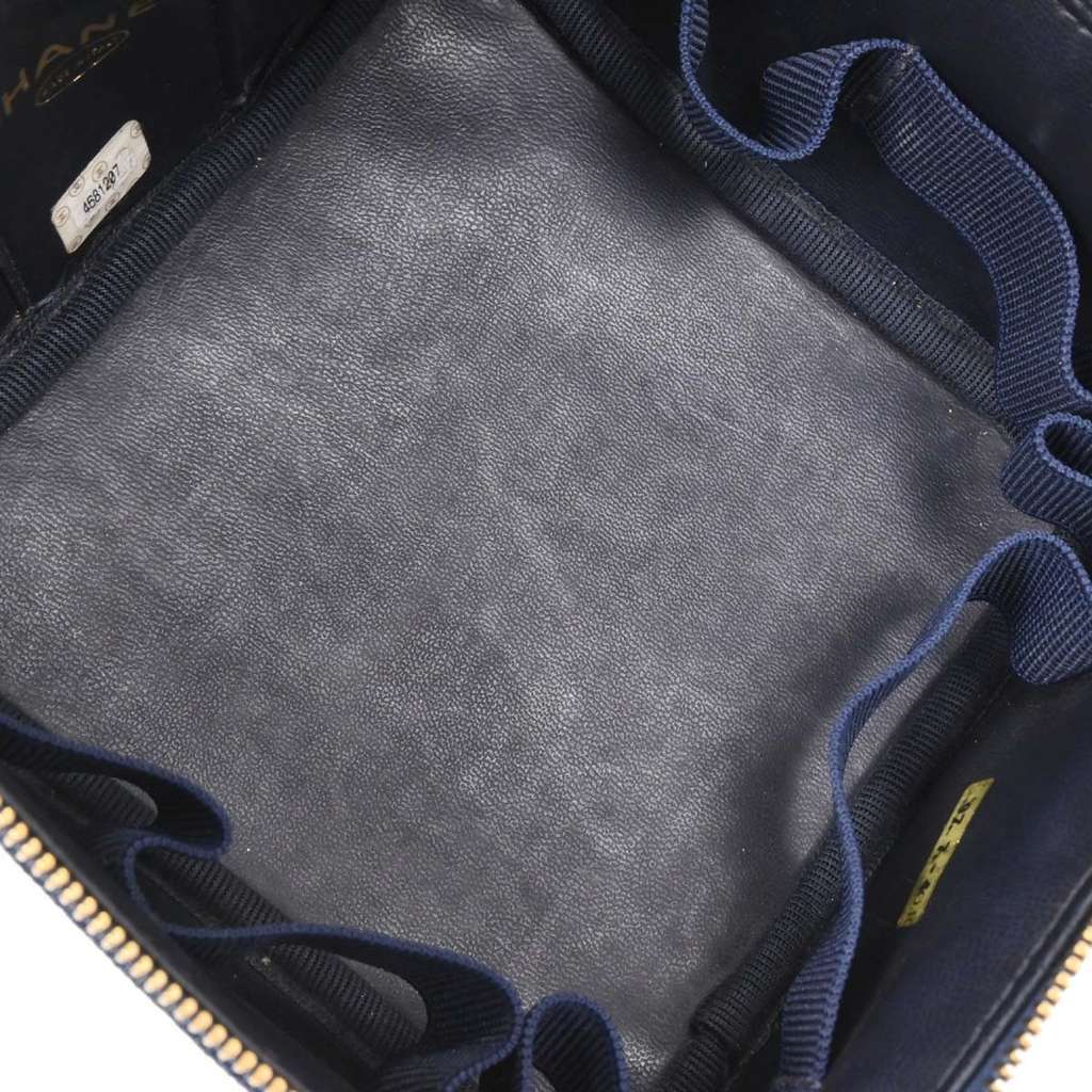 Chanel Vintage CC Vanity Case Blue Good condition - Inside View