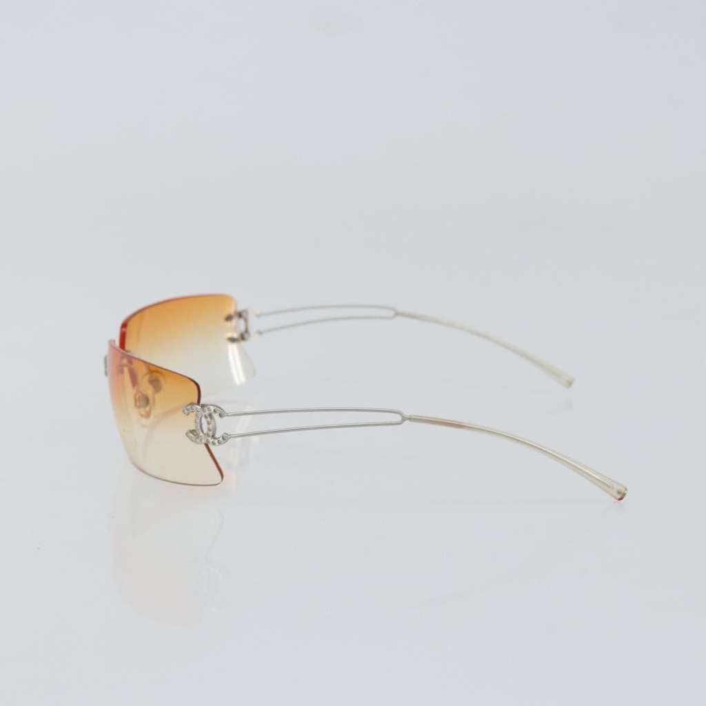 Chanel Logo CC Sunglasses Silver Metal Good condition - Inside View