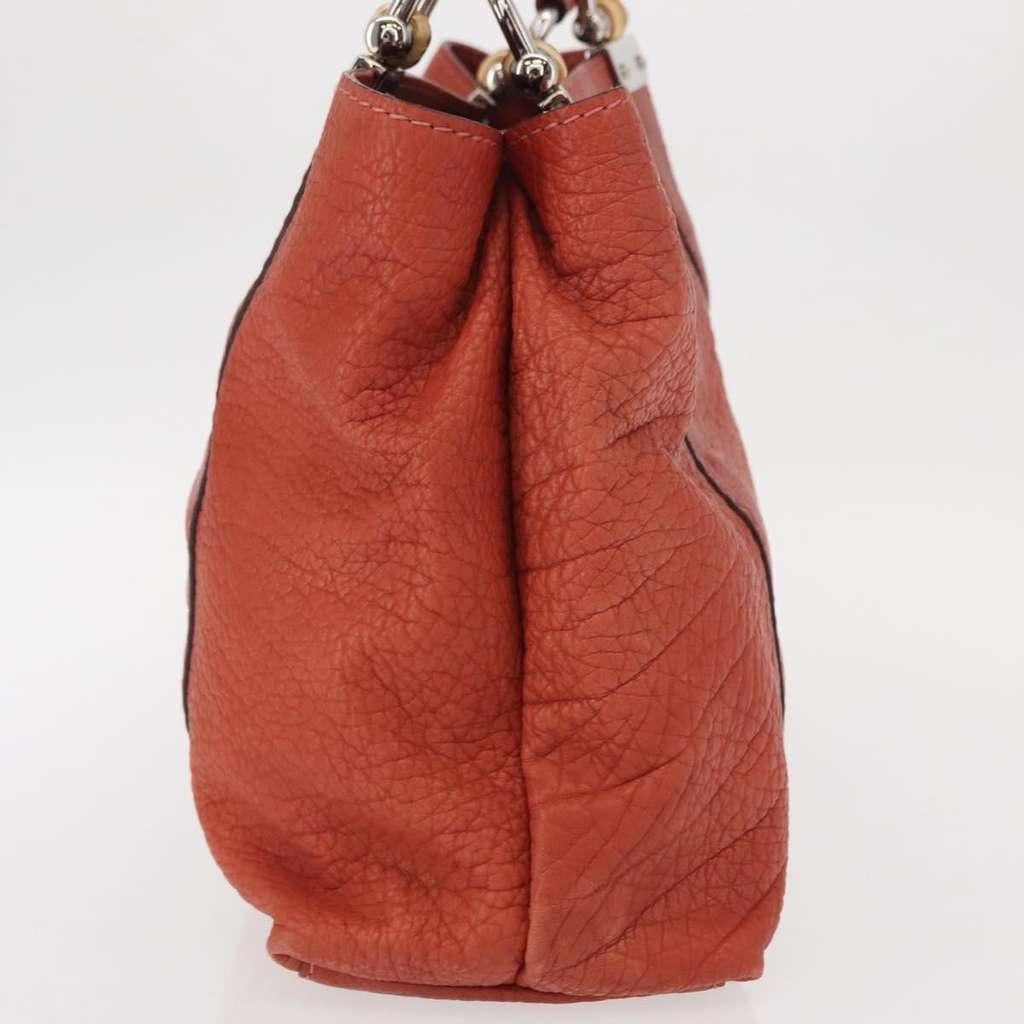 Gucci Vintage Bamboo Handle Bag Red Leather Good condition - Inside View