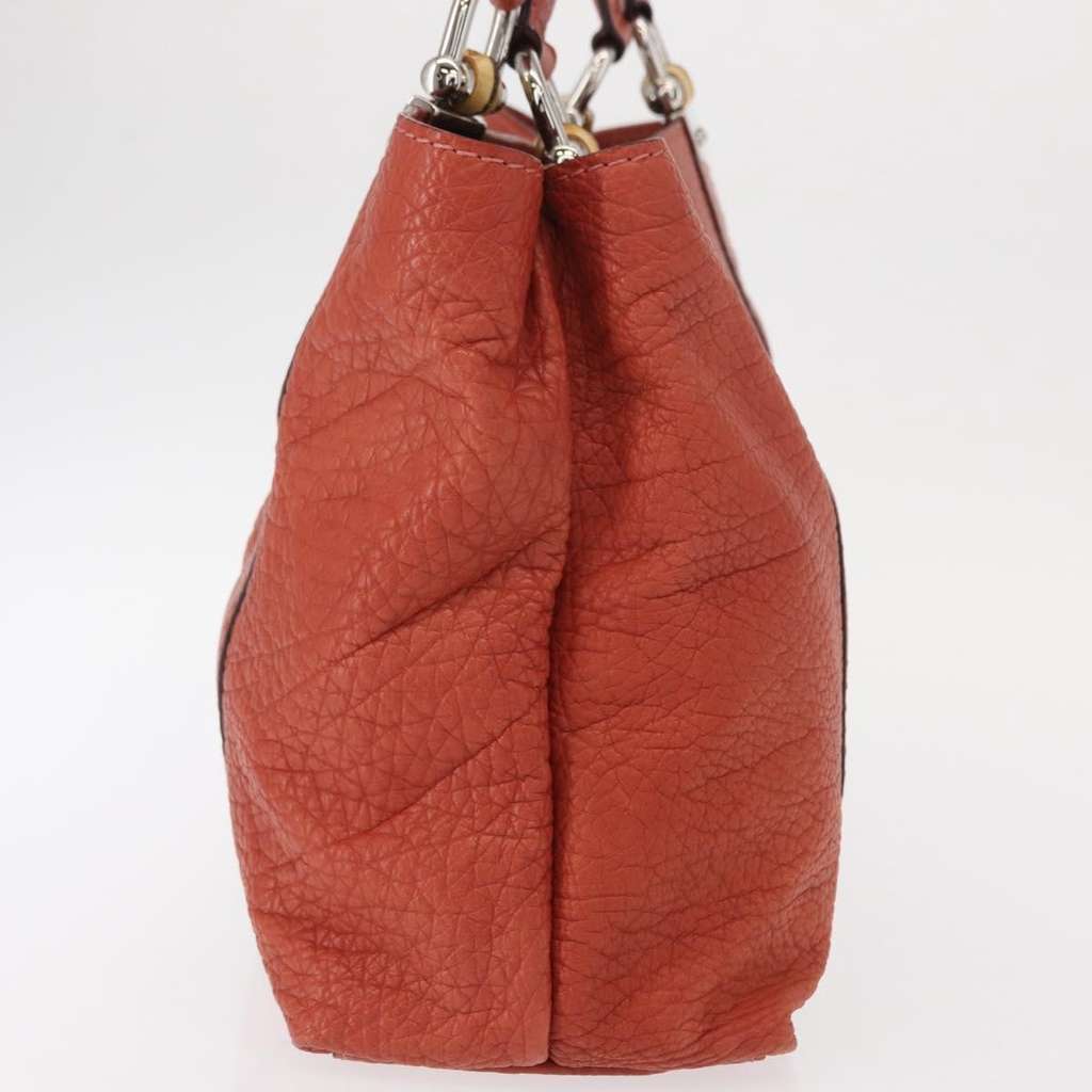 Gucci Vintage Bamboo Handle Bag Red Leather Good condition - Model View