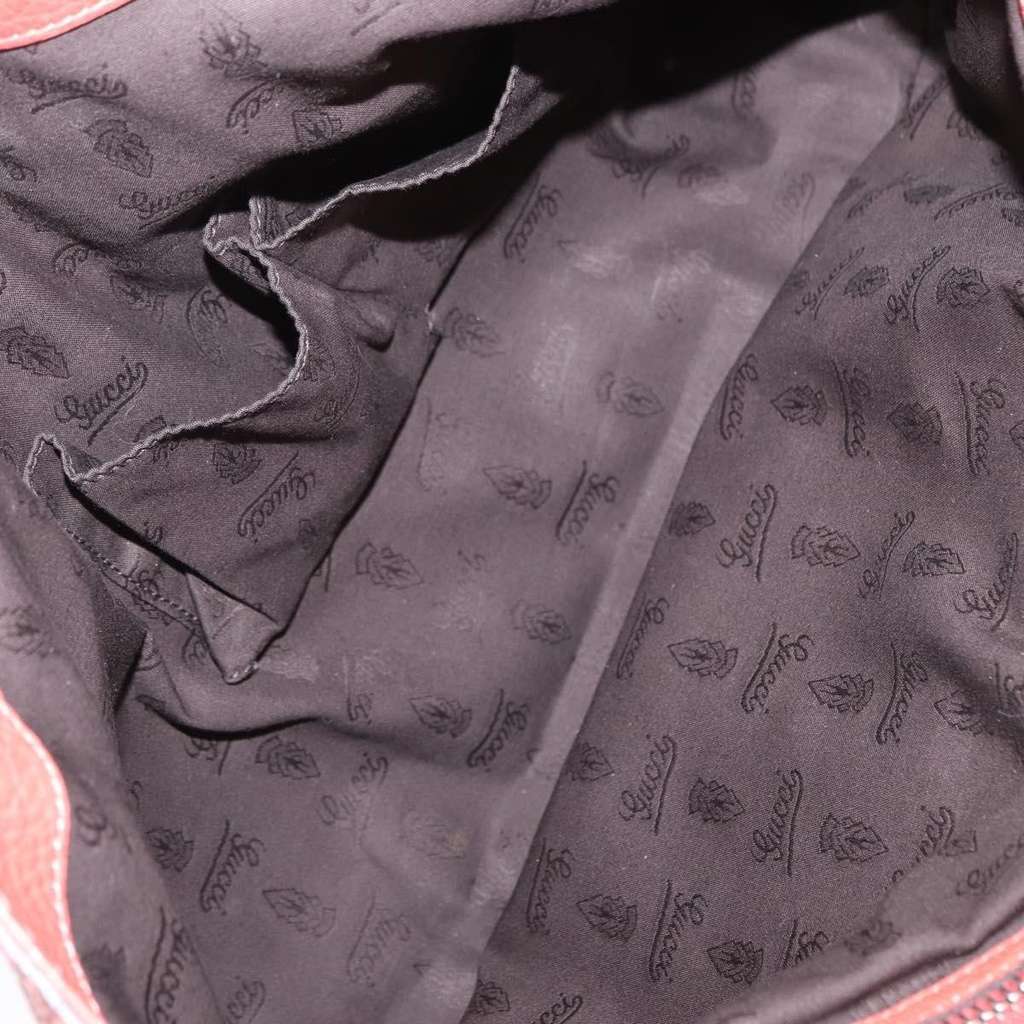 Gucci Vintage Bamboo Handle Bag Red Leather Good condition - Box View