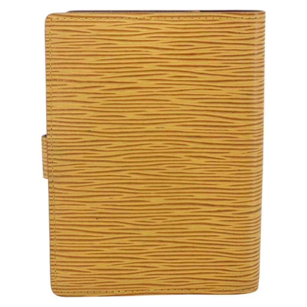 Louis Vuitton Agenda Cover Yellow Leather Fair condition - Back View