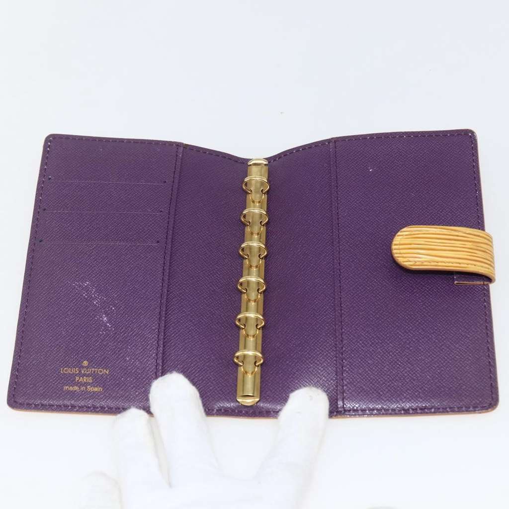 Louis Vuitton Agenda Cover Yellow Leather Fair condition - Box View