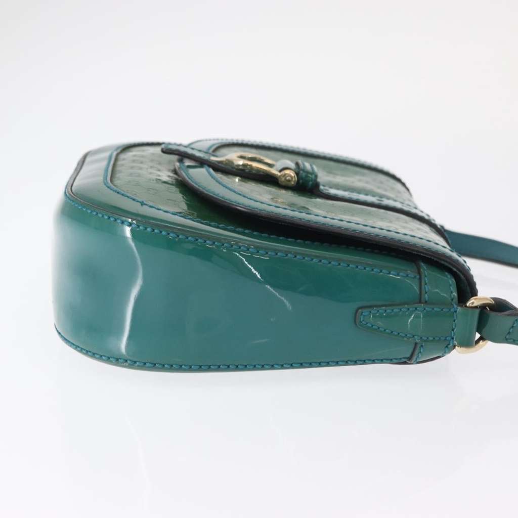 Gucci Vintage Flap Shoulder Bag Turquoise Good condition - Inside View