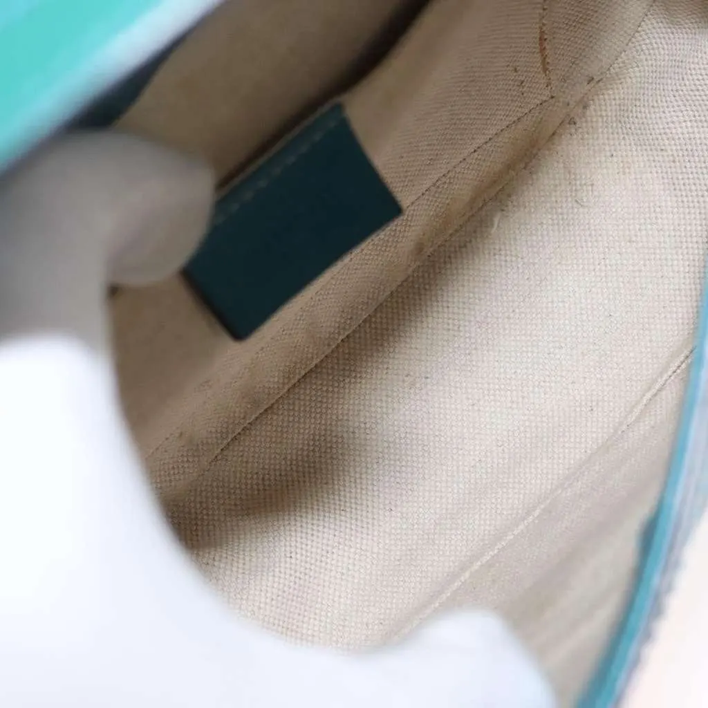 Gucci Vintage Flap Shoulder Bag Turquoise Good - Box View
