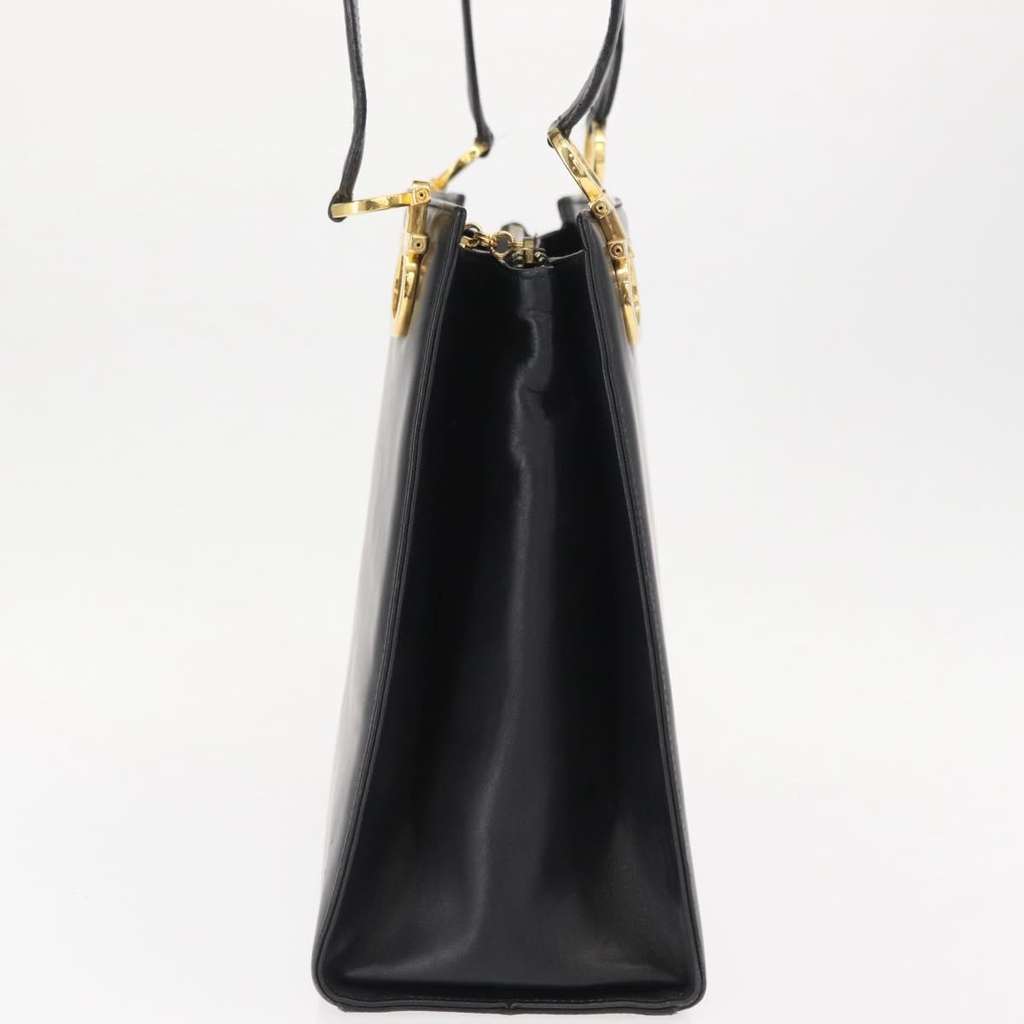 Salvatore Ferragamo Gancini Shoulder Bag Black Leather Good condition - Model View