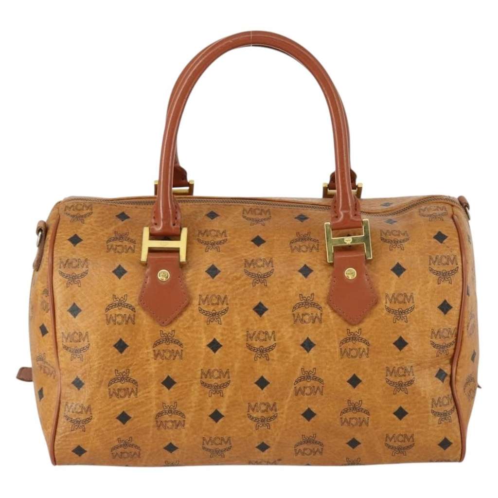 Mcm Visetos logogramme Handbag Brown Canvas Good condition - Back View
