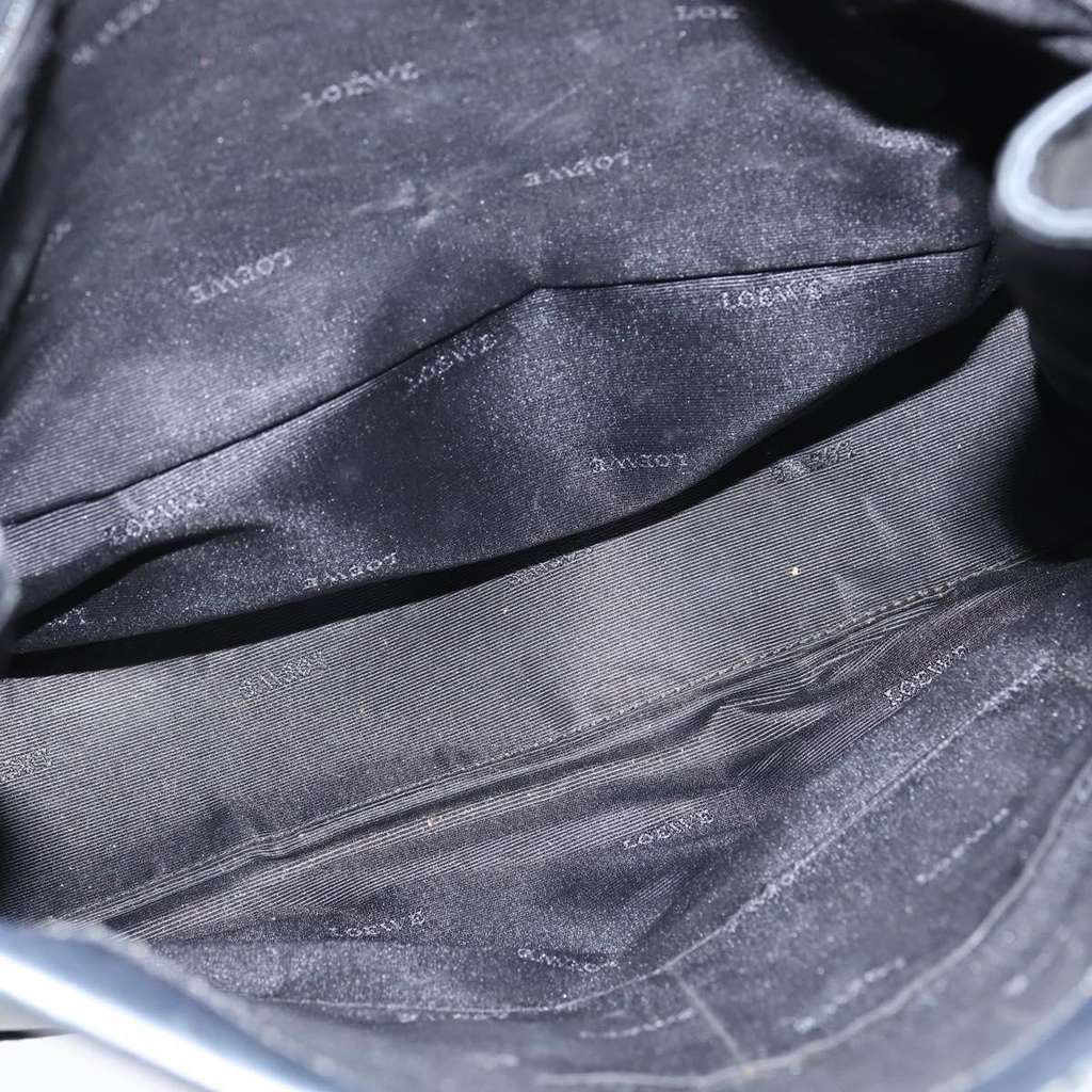 Loewe Anagram Shoulder Bag Black Leather Good condition - Box View