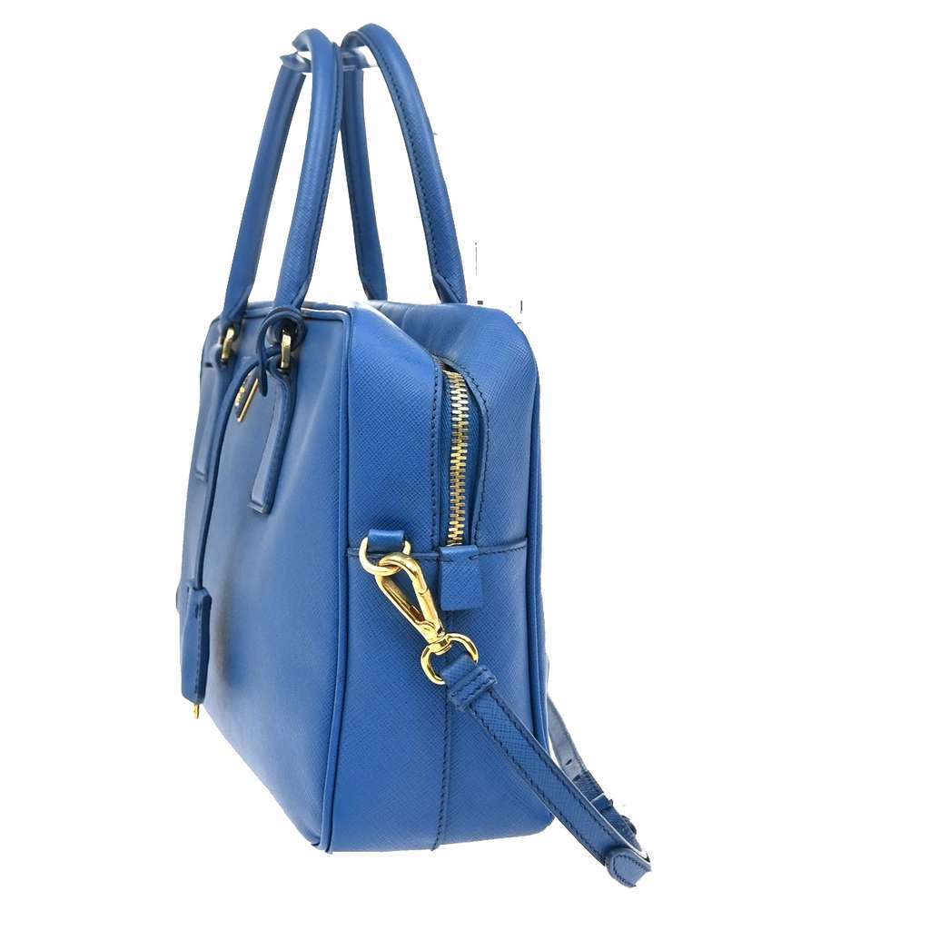 Prada Bauletto Bag Blue Leather Good condition - Inside View