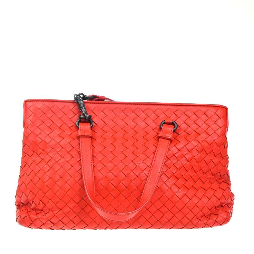 Bottega Veneta 2-Pocket Convertible Tote Red Leather Good condition - Back View