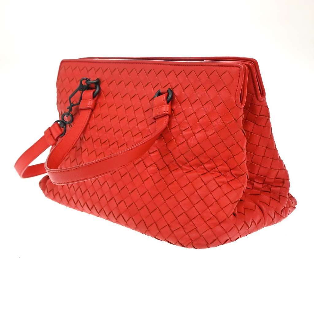 Bottega Veneta 2-Pocket Convertible Tote Red Leather Good condition - Inside View