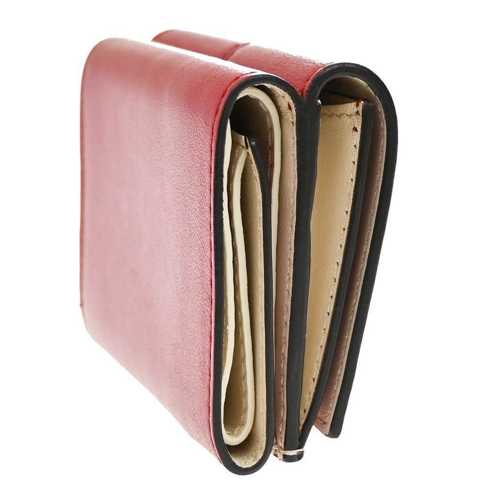 Fendi Peekaboo Wallet Red Leather Good condition - Model View