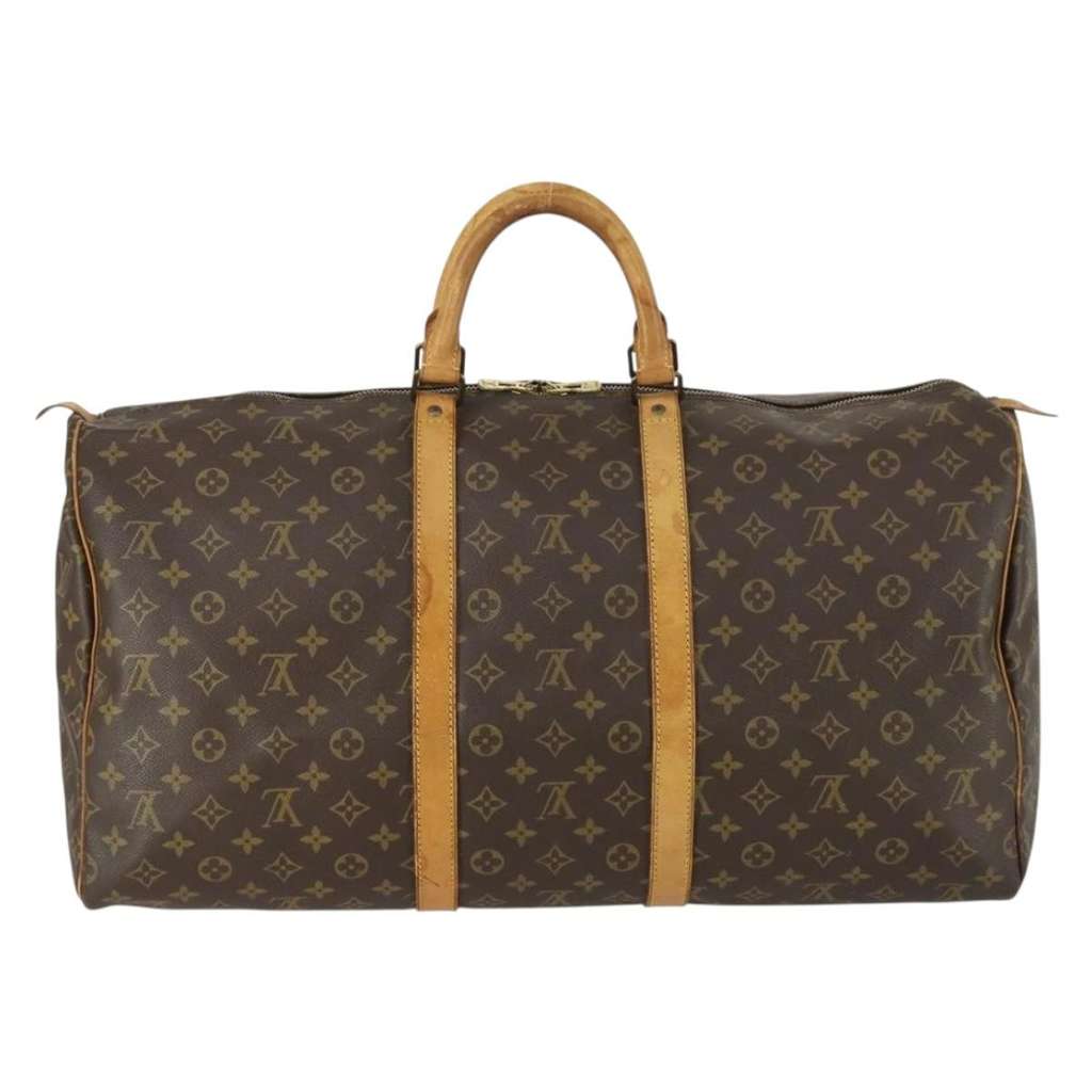 Louis Vuitton Keepall Bag Brown Canvas Fair condition - Back View