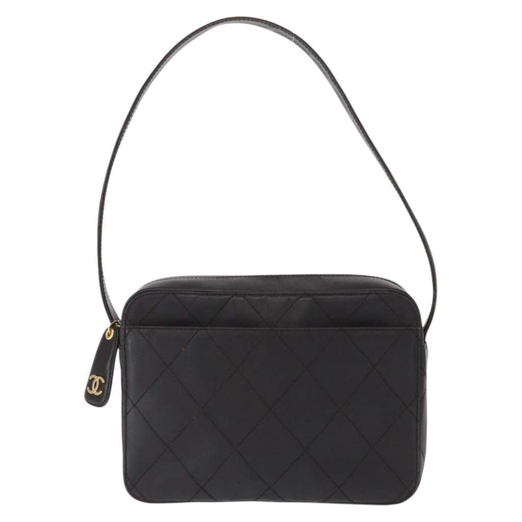 Chanel Vintage Front Pocket Camera Shoulder Bag Brown Leather Good condition - Back View