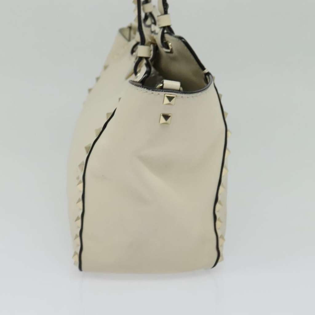 Valentino Garavani Rockstud Tote White Leather Fair condition - Model View