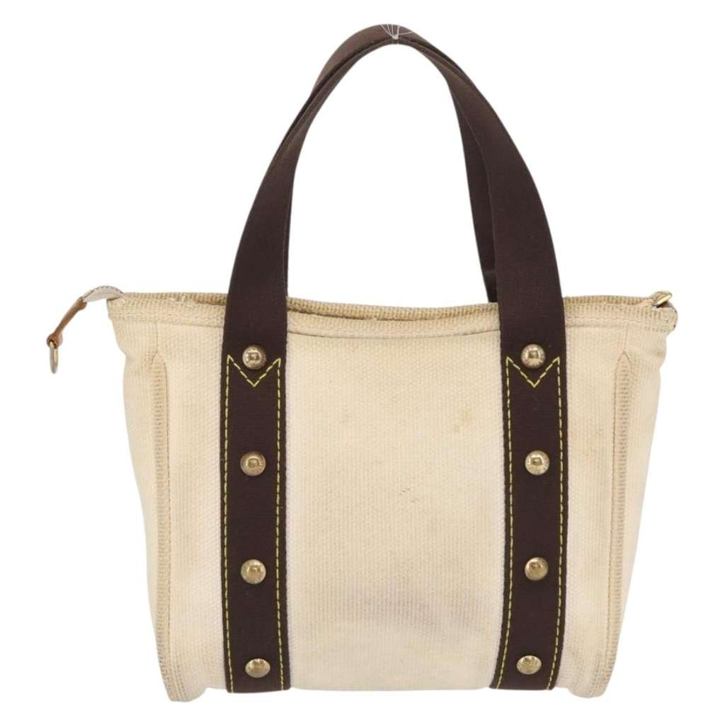 Louis Vuitton Antigua Tote White Canvas Fair condition - Back View