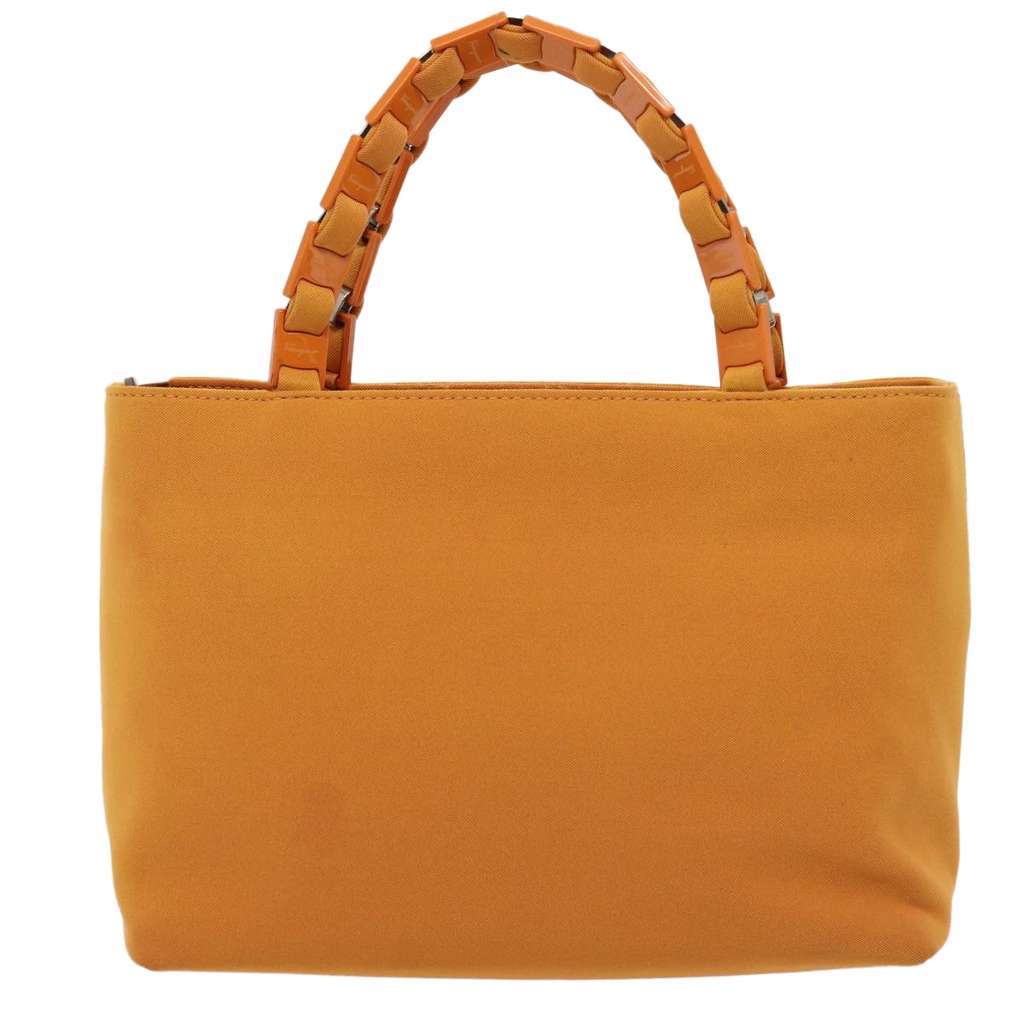 Salvatore Ferragamo Vara Tote Orange Canvas Good condition - Back View