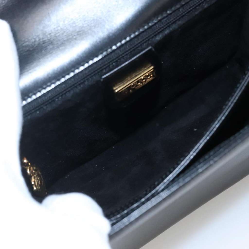 Gucci Vintage Handbag Black Leather Good condition - Box View