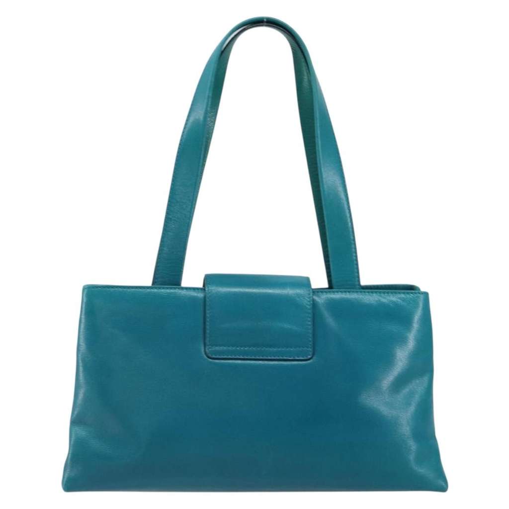 Bvlgari Handbag Blue Leather Good condition - Back View