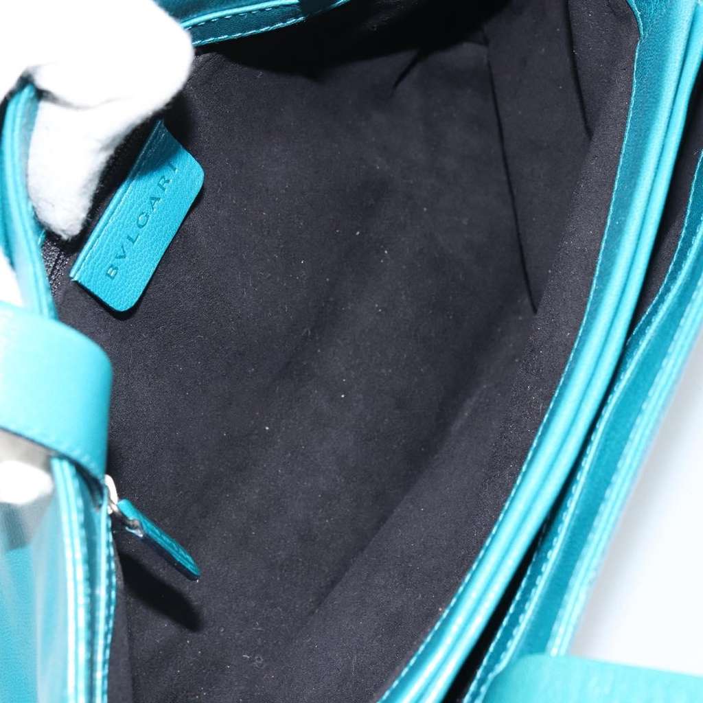 Bvlgari Handbag Blue Leather Good condition - Box View