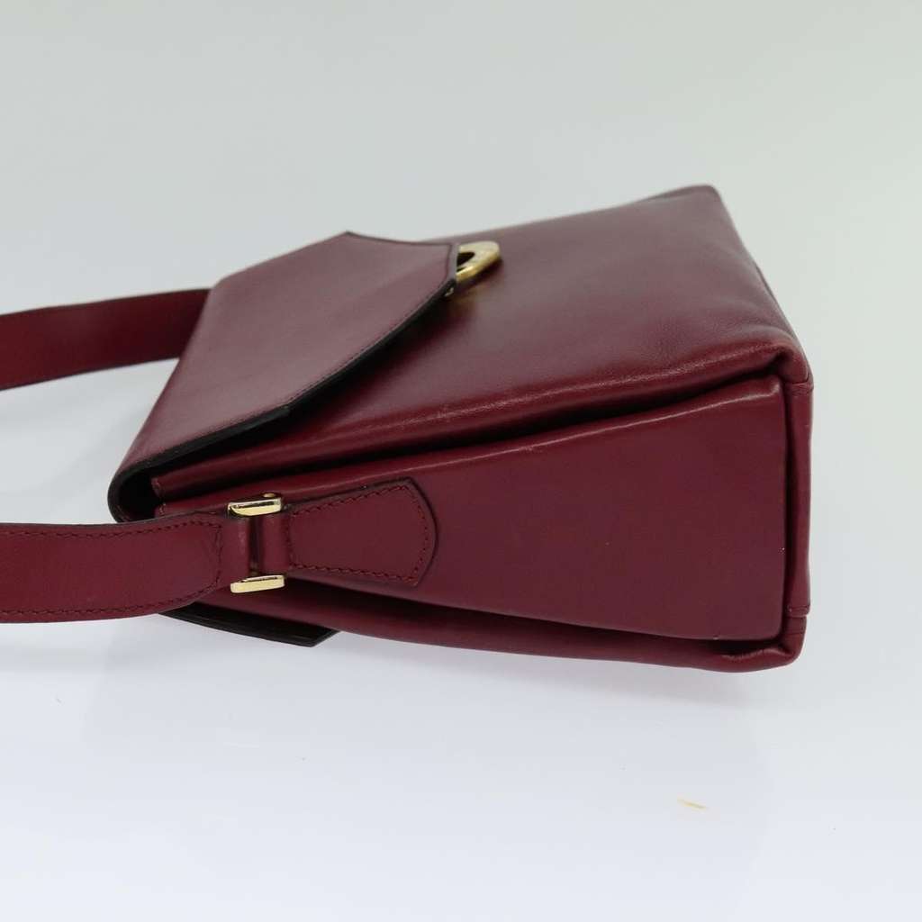 Celine Circle logo Burgundy Leather Good condition - Inside View