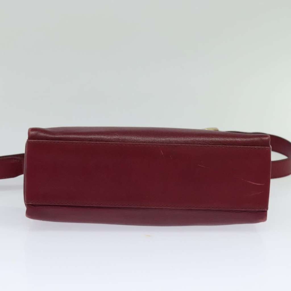 Celine Circle logo Burgundy Leather Good condition - Box View
