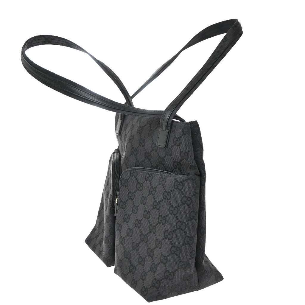 Gucci Double Pocket Tote Black Canvas Good condition - Inside View