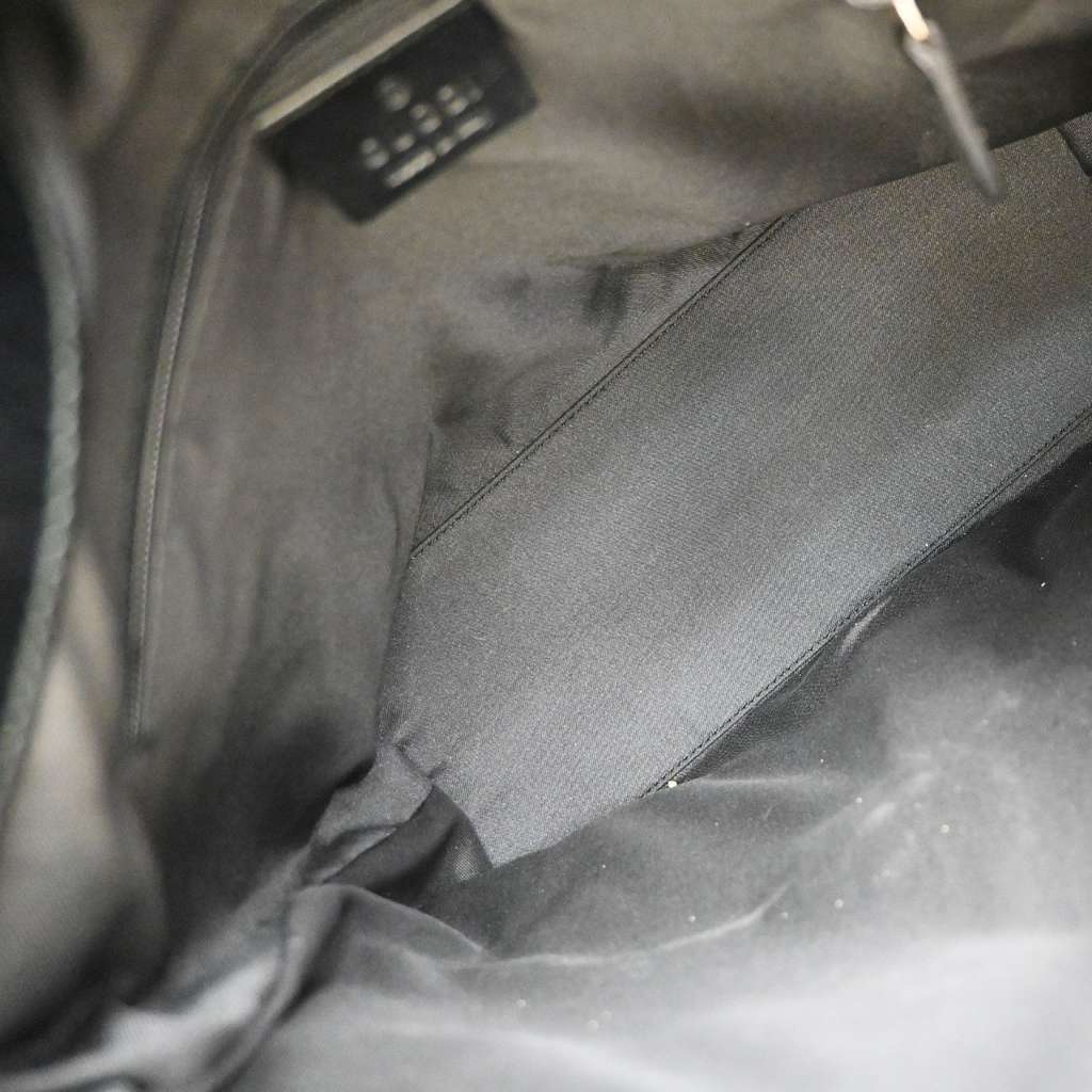 Gucci Double Pocket Tote Black Canvas Good condition - Box View