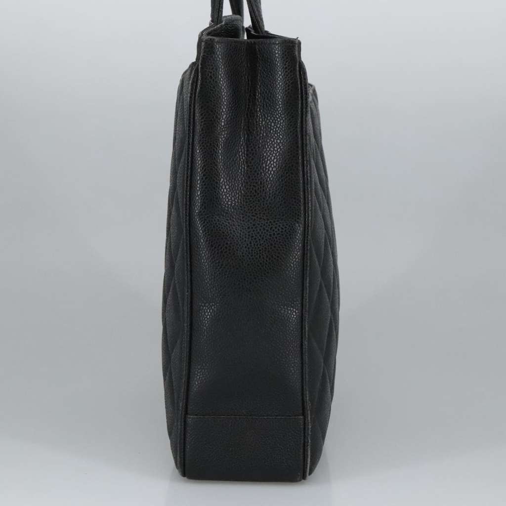 Chanel Vintage CC Lock Pocket Tote Black Leather Fair condition - Inside View