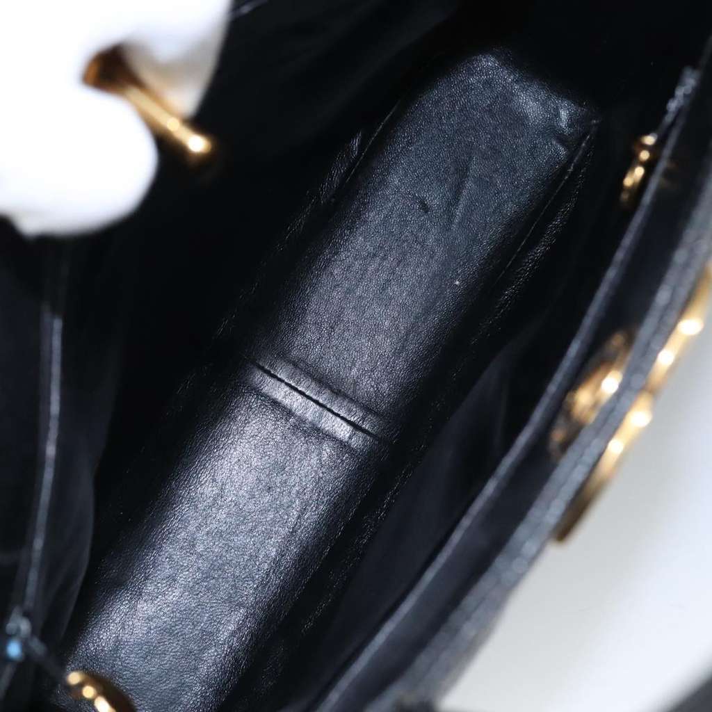 Chanel Vintage CC Lock Pocket Tote Black Leather Fair condition - Box View