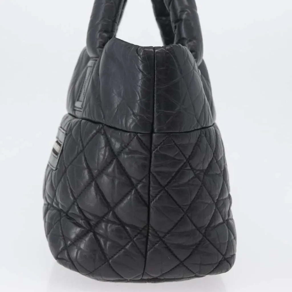 Chanel Coco Cocoon Reversible Tote Black Leather Good - Inside View