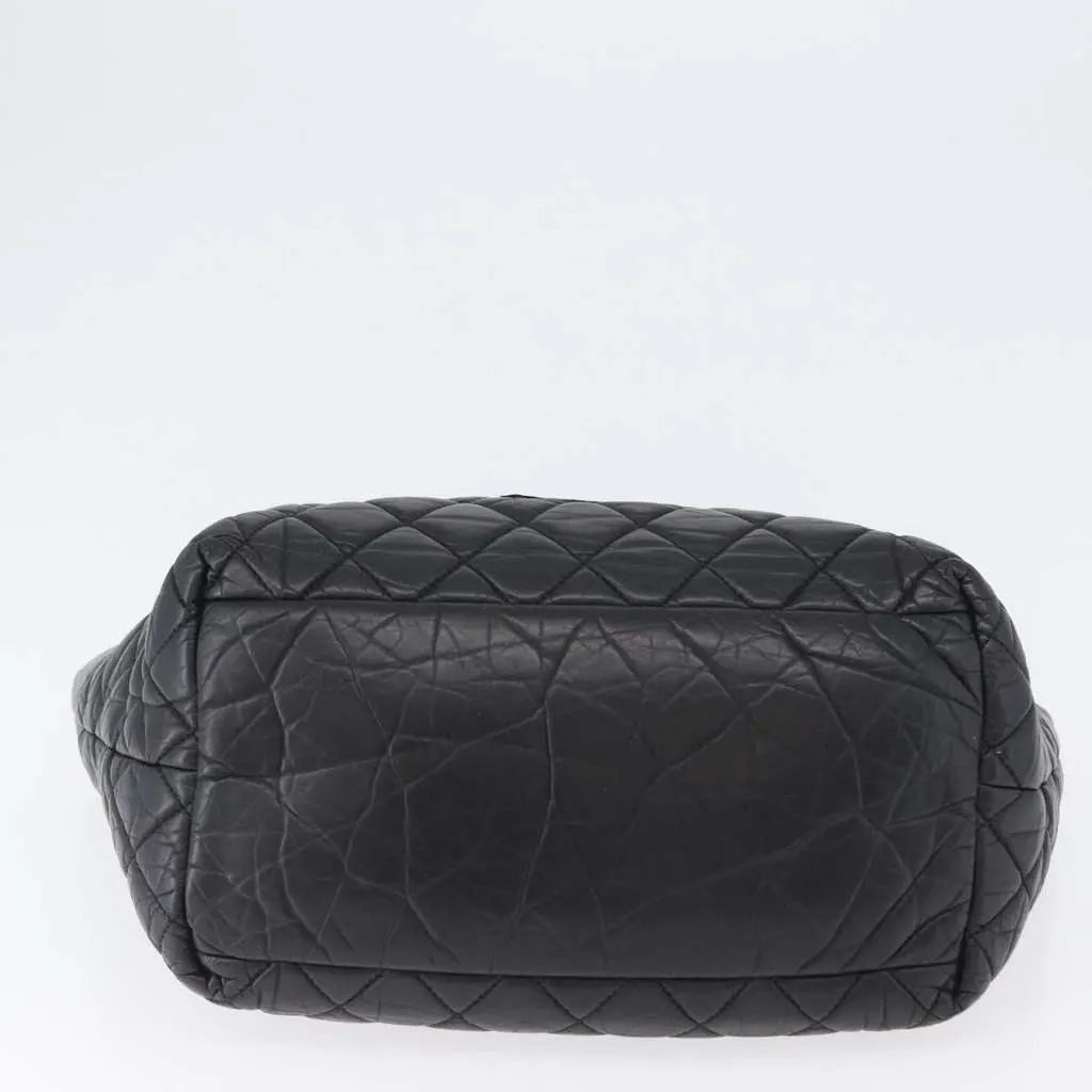 Chanel Coco Cocoon Reversible Tote Black Leather Good - Box View