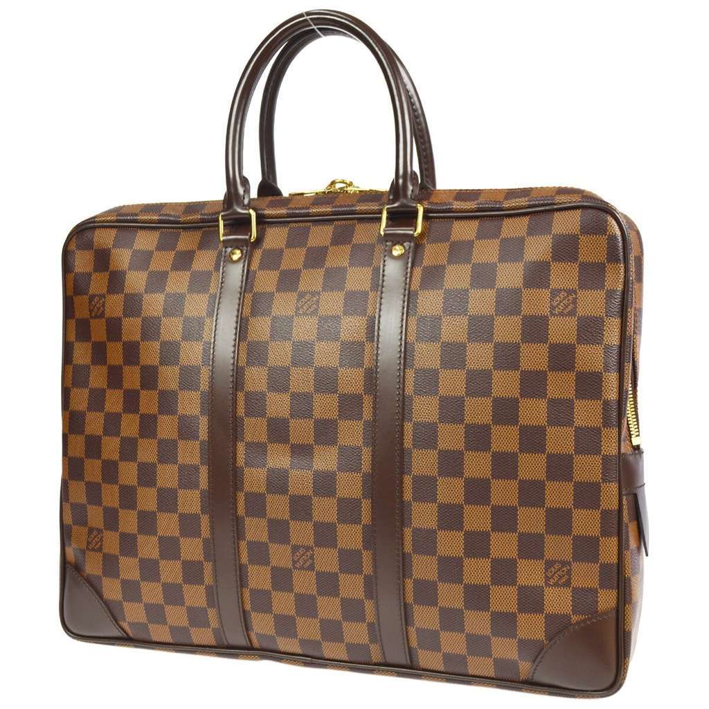 Louis Vuitton Porte-Documents Voyage Briefcase Brown Canvas Good condition - Back View