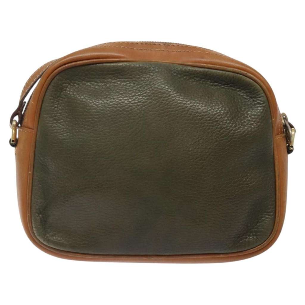 Celine Vintage Shoulder Bag Khaki Leather Fair condition - Back View