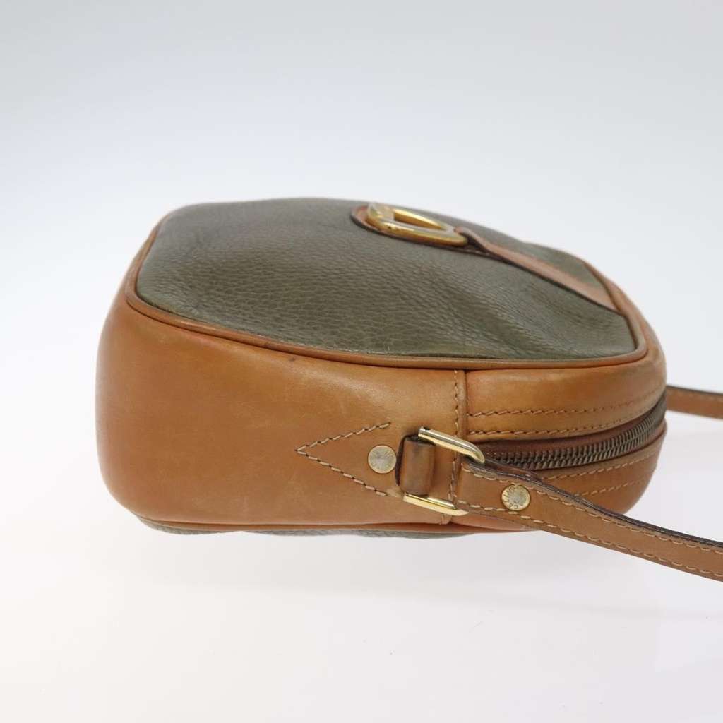 Celine Vintage Shoulder Bag Khaki Leather Fair condition - Inside View