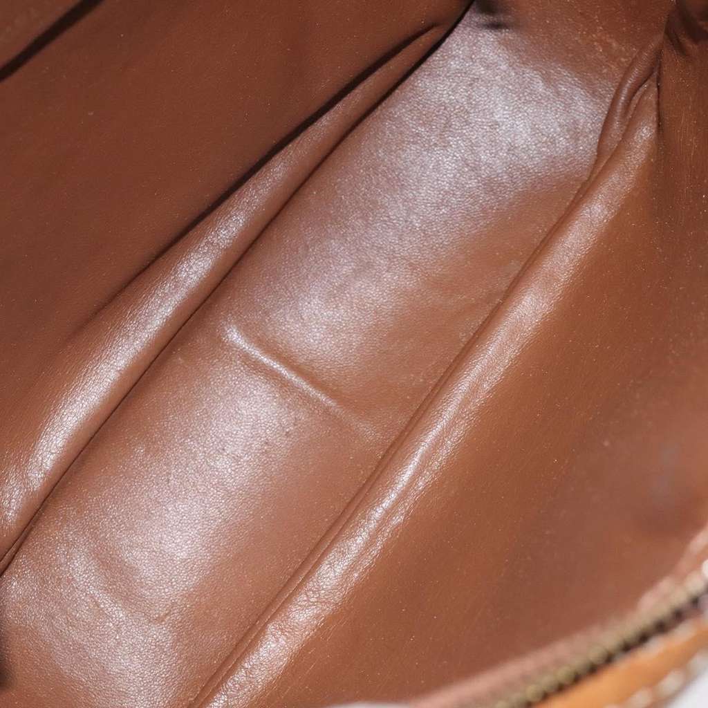 Celine Vintage Shoulder Bag Khaki Leather Fair condition - Box View