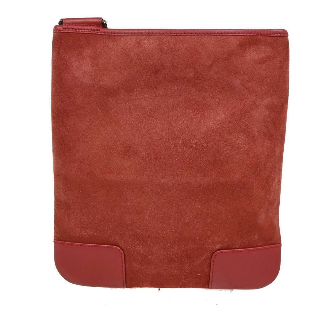 Loewe Anagram Shoulder Bag Red Suede Good condition - Back View