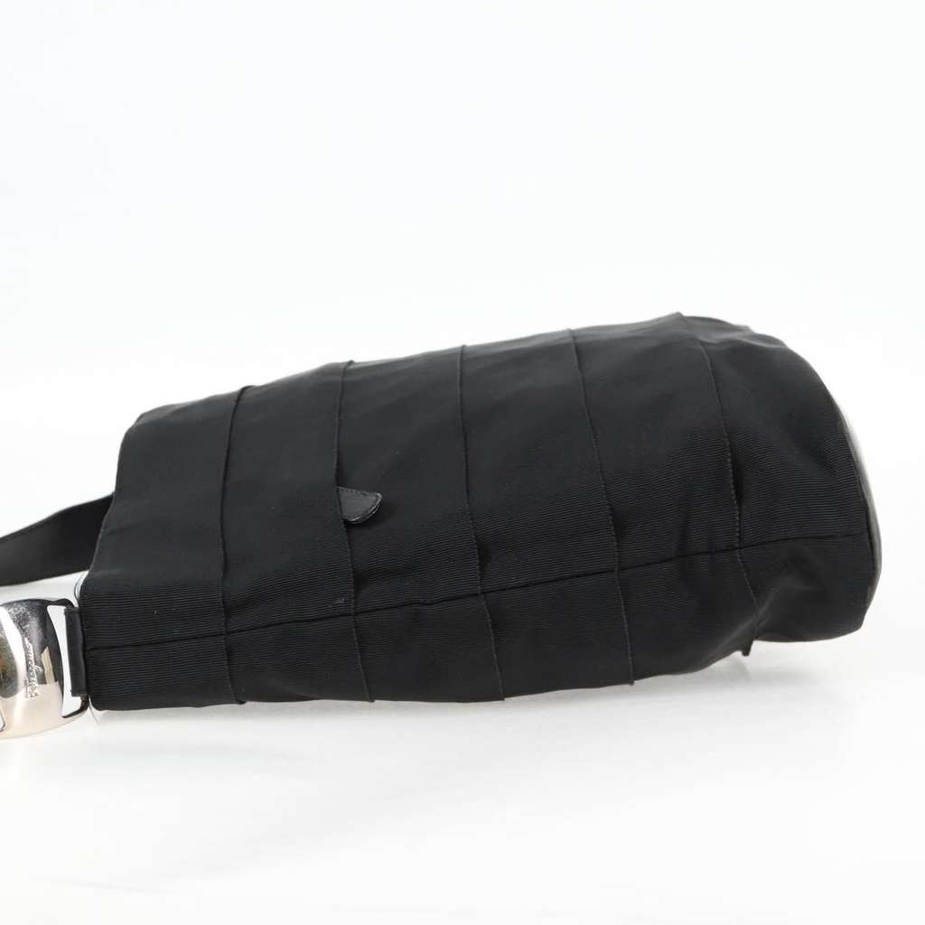 Salvatore Ferragamo Vala Shoulder Bag Black Canvas Good condition - Inside View